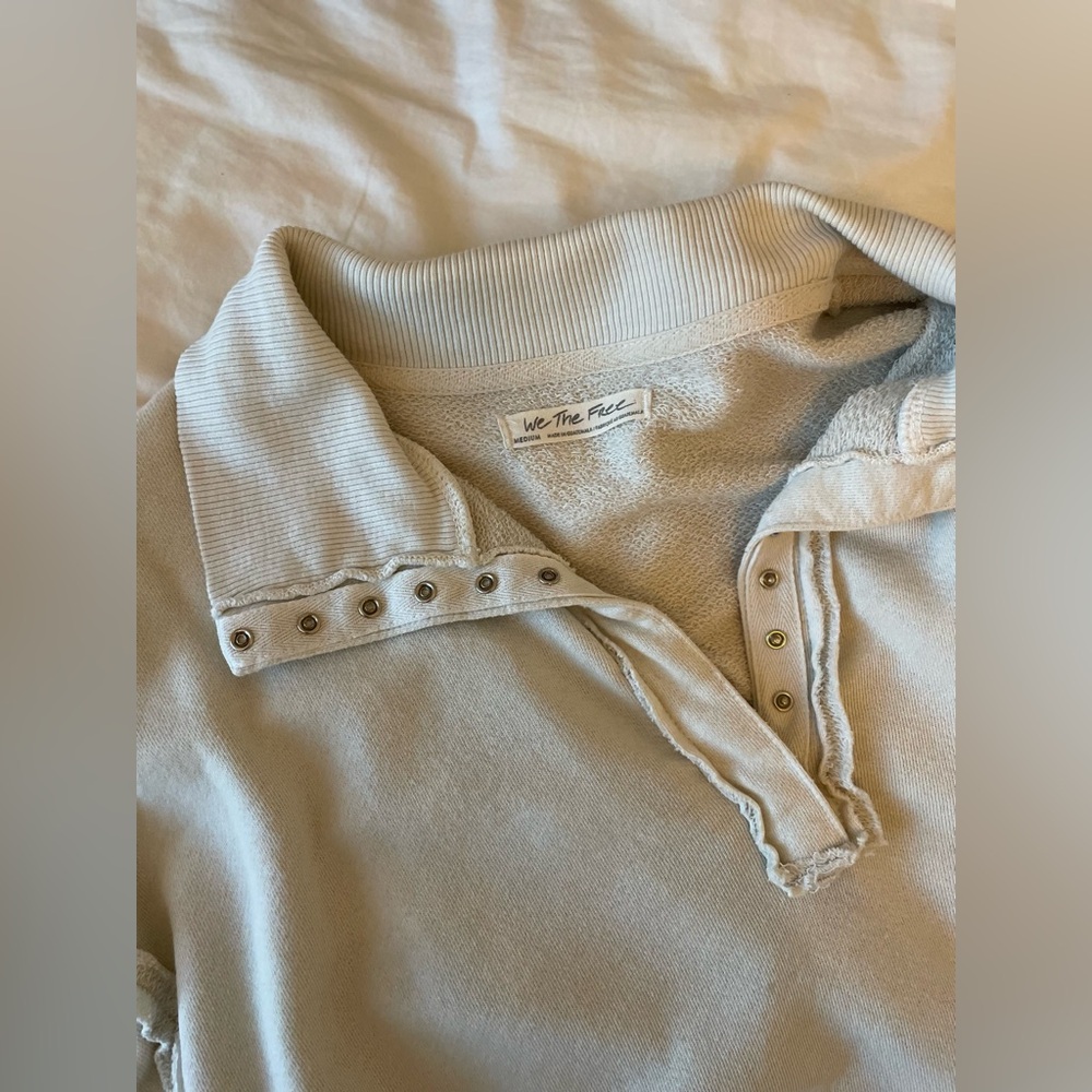 Free People Camden Henley Sweatshirt Pullover Medium - Picture 6 of 6
